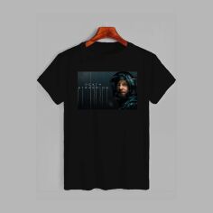Акція на Футболка бавовняна довга чоловіча Likey Death Stranding M150-1607 XXL Чорна від Rozetka