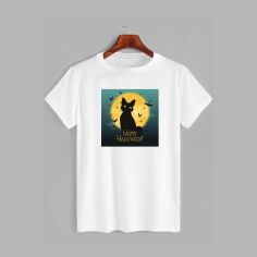 Акція на Футболка бавовняна довга чоловіча Likey Happy Halloween M150-2320 XL Біла від Rozetka