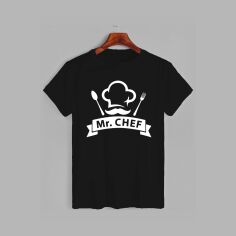Акція на Футболка бавовняна довга чоловіча Likey Mr Chef M150-0509 3XL Чорна від Rozetka