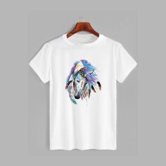 Акція на Футболка бавовняна довга чоловіча Likey Art Unicorn - Єдиноріг M150-0126 XS Біла від Rozetka