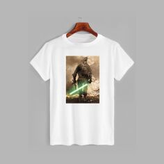 Акція на Футболка бавовняна довга чоловіча Likey Star Wars M150-1633 3XL Біла від Rozetka