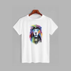 Акція на Футболка бавовняна довга чоловіча Likey Lion M150-0139 3XL Біла від Rozetka