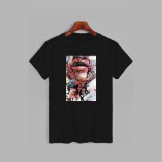 Акція на Футболка бавовняна довга чоловіча Likey Breathing - Дихання M150-0128 3XL Чорна від Rozetka