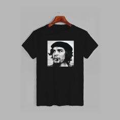 Акція на Футболка бавовняна довга чоловіча Likey Ernesto Che Guevara M150-1717 M Чорна від Rozetka