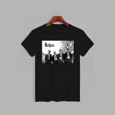 Акція на Футболка бавовняна довга чоловіча Likey The Beatles M150-0427 XXL Чорна від Rozetka