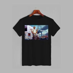 Акція на Футболка бавовняна довга чоловіча Likey GTA 5 M150-2514 3XL Чорна від Rozetka