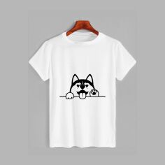 Акція на Футболка бавовняна довга чоловіча Likey Хаскі M150-2015 3XL Біла від Rozetka