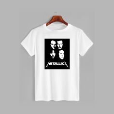 Акція на Футболка бавовняна довга чоловіча Likey Metallica M150-0413 XXL Біла від Rozetka