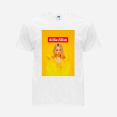Акція на Футболка бавовняна довга чоловіча Likey Billie Eilish M150-0402 3XL Біла від Rozetka