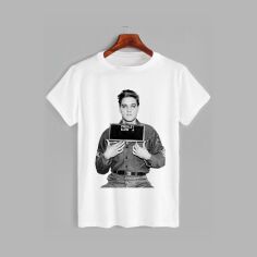 Акция на Футболка Likey Elvis Aaron Presley M150-0403 XXL Біла от Rozetka