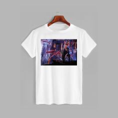 Акція на Футболка бавовняна довга чоловіча Likey Cyberpunk 2077 M150-2507 XXL Біла від Rozetka