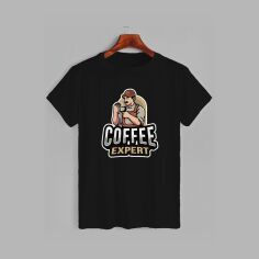 Акція на Футболка бавовняна довга чоловіча Likey Експерт з кави M150-1313 XXL Чорна від Rozetka