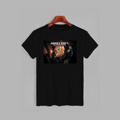 Акція на Футболка бавовняна довга чоловіча Likey Minecraft M150-1618 3XL Чорна від Rozetka