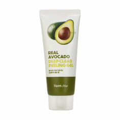 Акція на Пілінг-гель для обличчя FarmStay Real Avocado Deep Clear Peeling Gel з екстрактом авокадо, 100 мл від Eva