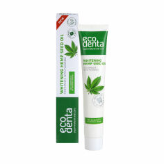 Акція на Відбілювальна зубна паста Ecodenta Whitening Hemp Seed Oil Toothpaste з конопляною олією, 75 мл від Eva