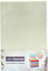 Акция на простирадло на резинці LightHouse 160х200 + 25 Світло-бежеве от Rozetka