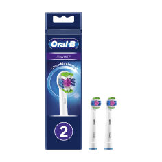 Акція на Насадки для електричної зубної щітки Oral B 3D White, 2 шт від Eva