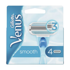 Акція на Змінні картриджі для гоління Gillette Venus Smooth жіночі, 4 шт від Eva