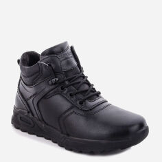 Акция на Дитячі зимові шкіряні черевики для хлопчика Kangfu T813D 31 Чорні от Rozetka