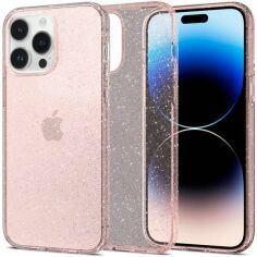 Акція на Чехол Spigen для Apple iPhone 14 Pro Liquid Crystal Glitter Rose Quartz (ACS04955) від MOYO