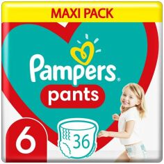 Акция на PAMPERS Детские одноразовые подгузники-трусики Pants Giant (15+ кг) Макси 36шт от MOYO