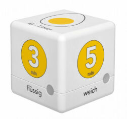 Акція на Таймер-куб для варки яиц цифровой Tfa "CUBE-TIMER", белый/жёлтый, 3–5–7–10 минут (38204107) від Stylus