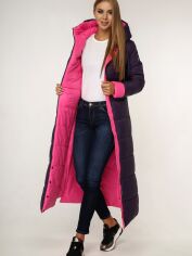Акция на Куртка зимова довга жіноча Favoritti ПВ-1202 44 Темно-фіолетова от Rozetka
