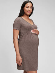 Акция на Сукня-футболка для вагітних міні літня жіноча GAP 32720523 S Сіра от Rozetka