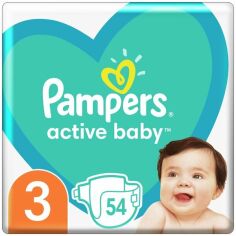 Акция на PAMPERS Детские одноразовые подгузники Active Baby Midi (6-10 кг) 54шт от MOYO