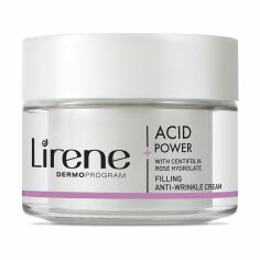 Акція на Крем для обличчя Lirene Acid Power Filling Anti-Wrinkle Cream With Centifolia Rose Hydrolate проти зморщок, з розмариновою кислотою, 50 мл від Eva