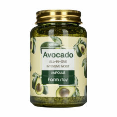 Акція на Багатофункціональна сироватка для обличчя FarmStay Avocado All-In-One Intensive Moist Ampoule з екстрактом авокадо, 250 мл від Eva