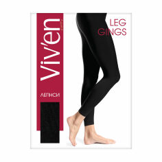 Акция на Легінси жіночі Viven petty Leggings Plain чорні, розмір S/M от Eva