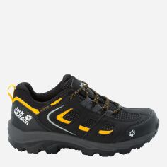 Акція на Підліткові трекінгові кросівки для хлопчика Jack Wolfskin Vojo Texapore Low K 4042191_6361 37 Чорний/Жовтий від Rozetka