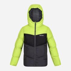 Акция на Дитяча зимова куртка для хлопчика Regatta Lofthouse VI RKN131-ZWC 122-128 см Лаймовий/чорний от Rozetka