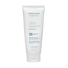 Акція на Очищувальний крем для обличчя Missha Super Aqua Ultra Hyalron Cleansing Cream з гіалуроновою кислотою, 200 мл від Eva