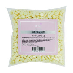 Акція на Гарячий полімерний віск у гранулах Tufi Profi Premium Hot Film Wax Білий шоколад, 100 г від Eva