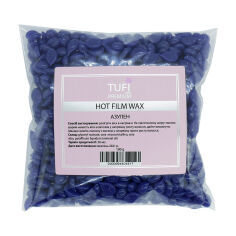 Акція на Гарячий полімерний віск у гранулах Tufi Profi Premium Hot Film Wax Азулен, 100 г від Eva