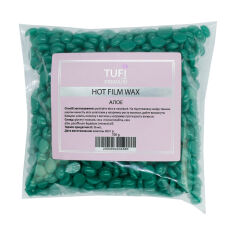 Акція на Гарячий полімерний віск у гранулах Tufi Profi Premium Hot Film Wax Алоэ, 100 г від Eva