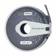 Акція на Змінна файл-стрічка у пластиковій котушці Staleks Pro Exclusive, papmAm, 240 грит, 6 м (ATClux-240) від Eva