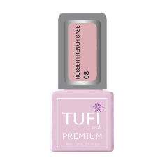 Акция на База для гель-лаку Tufi Profi Premium Rubber French Base 008 Рожевий захід, 8 мл от Eva