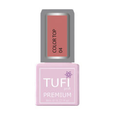 Акция на Кольоровий топ для нігтів Tufi Profi Premium Color Top 04 Персиковий цвіт, 8 мл от Eva
