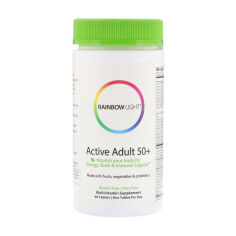 Акція на Харчова добавка в таблетках Rainbow Light Active Adult 50+ Мультивітаміни для дорослих, Активна зрілість, 90 шт від Eva