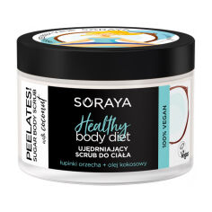Акція на Зміцнювальний скраб для тіла Soraya Healthy Body Diet з горіховою шкаралупою та кокосовою олією, 200 мл від Eva