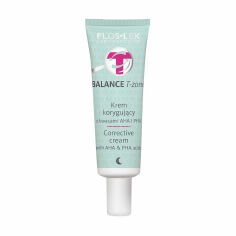 Акція на Нічний коригувальний крем для обличчя Floslek Balance T-Zone Corrective Cream з AHA та PHA кислотами, 50 мл від Eva
