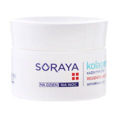 Акція на Відновлювальний крем для обличчя Soraya Collagen + Elastin Regenerating Semi-Rich Day and Night Cream проти зморщок, 50 мл від Eva