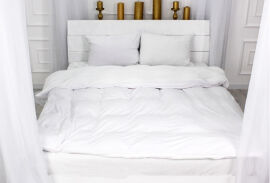 Акція на Постельное белье Winter Frost 28-0001 White Velvet велюр MirSon Двуспальный евро комплект King Size від Podushka
