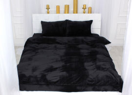 Акція на Постельное белье Winter Frost 28-0007 Black Velvet велюр MirSon Двуспальный евро комплект King Size від Podushka