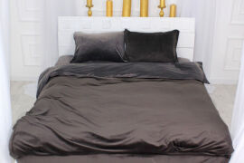 Акція на Постельное белье Winter Frost 28-0005+28-0003 Anemone Velvet велюр MirSon Двуспальный евро комплект King Size від Podushka