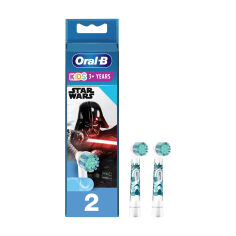 Акция на Змінні насадки для електричної зубної щітки Oral-B Kids Зоряні війни, від 3 років, 2 шт от Eva
