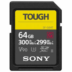 Акція на Карта пам'яті Sony 64GB SDXC C10 UHS-II U3 V90 Tough (SF64TG) від Comfy UA